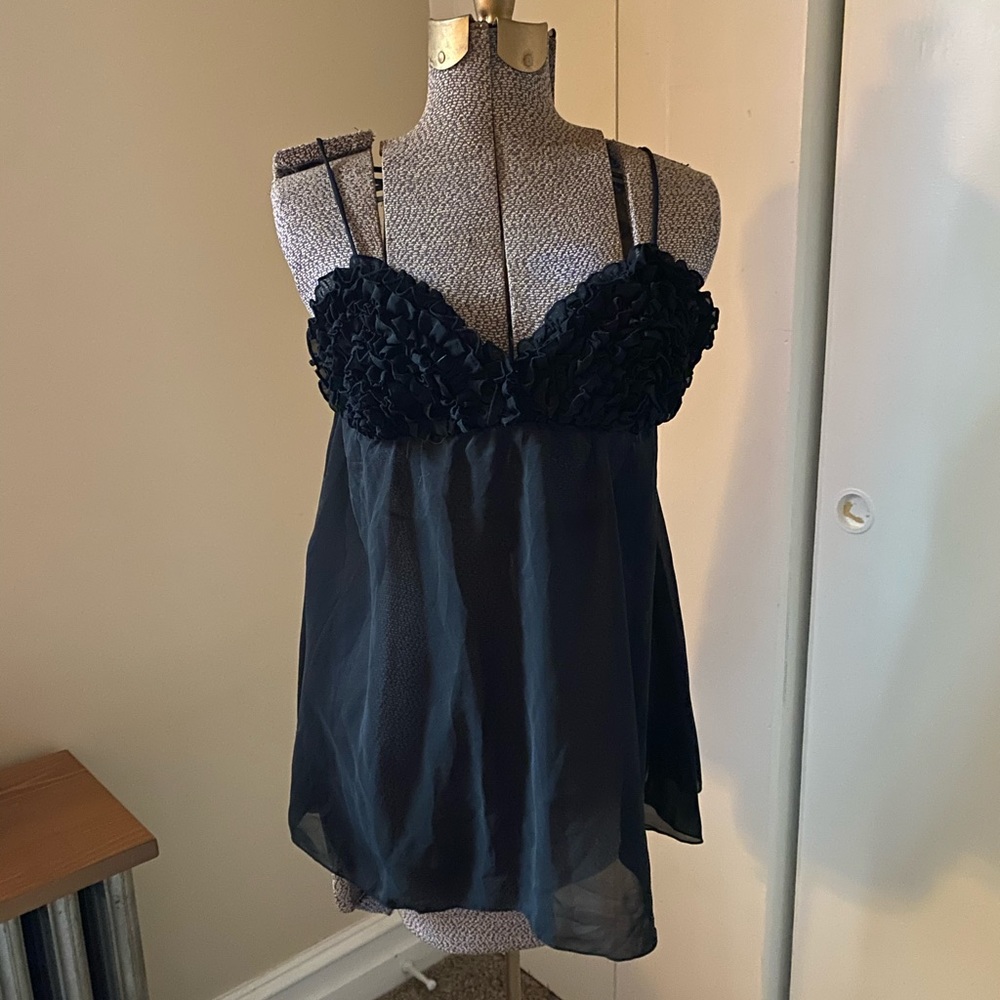 Black Frilly and Flirty Teddy